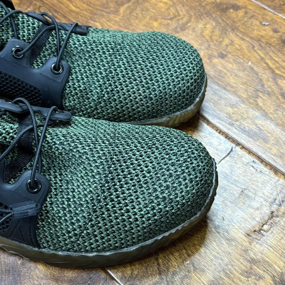 Adidas Shoes Mens Size 13‎ Green Mesh Low Top Sneakers Die Weltmarke Steel Toe